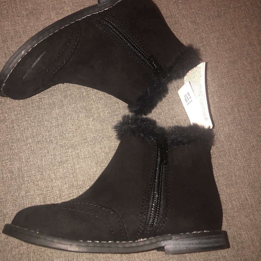 Gap toddler faux fur booties black - Picture 5 of 5